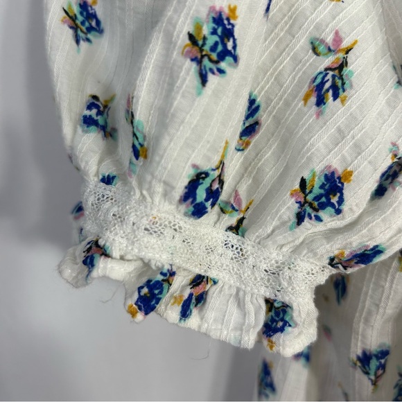 Zadig and Voltaire Floral Lace Peasant Prairie Top Sz XS - Picture 6 of 16